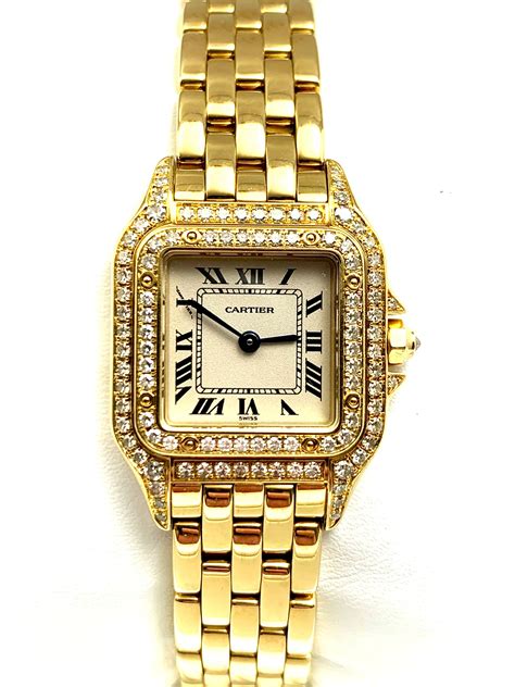 cartier silver and gold watch|cartier 18k gold ladies watches.